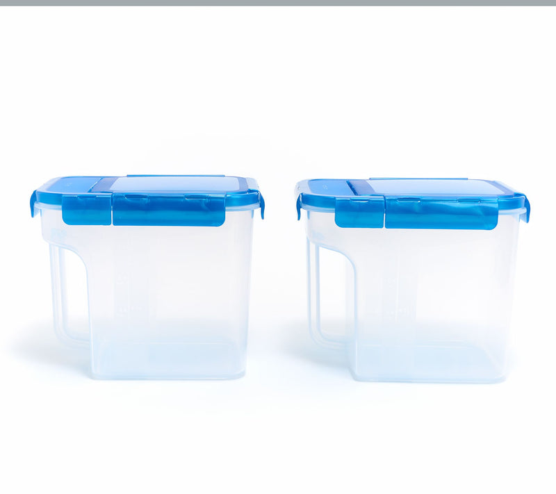 LocknLock Set of (2) 10.5-Cup Flip-Top Pantry Storage Set w/ Side Handles — View 8