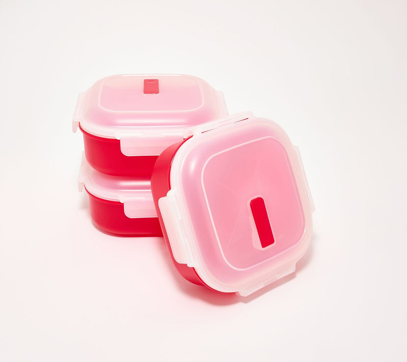 LocknLock S/3 Instant Cook Divided Container w/ Vented Lids — View 16