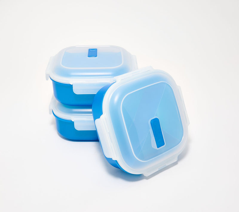 LocknLock S/3 Instant Cook Divided Container w/ Vented Lids — Main view