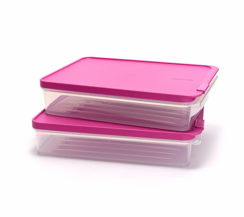 LocknLock Set of 2 Freezer Fit Rectangle Storage Containers — View 14