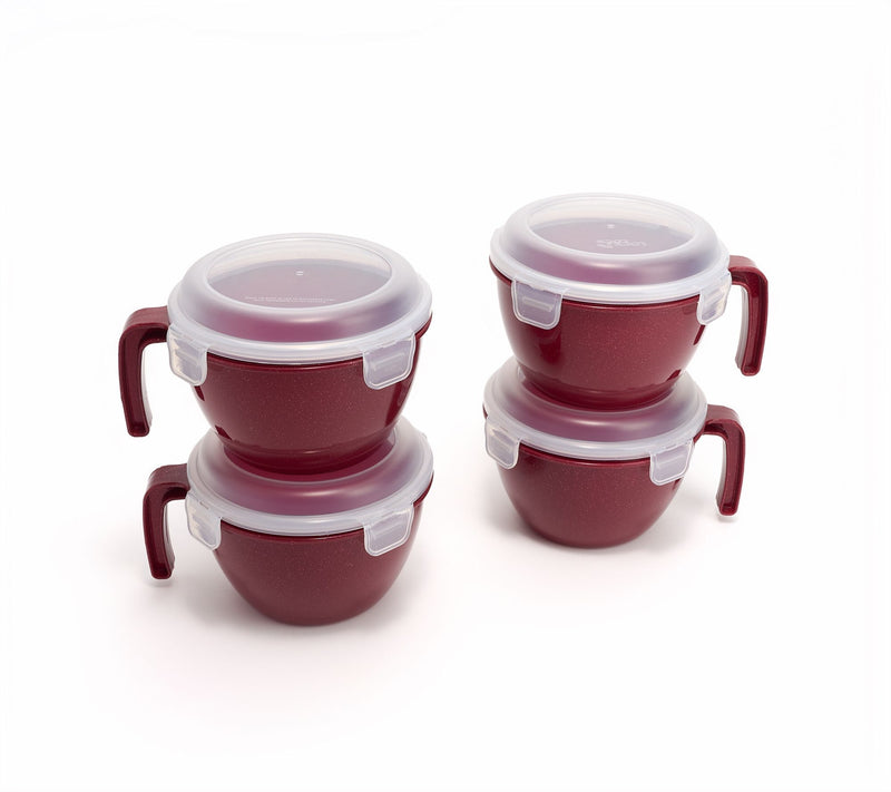 LocknLock Set of 4 Cereal Bowls w/ Colored Bodies — View 15