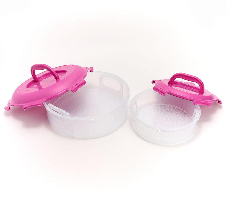 LocknLock 2-Pc Small & Large Nestable Pie Carriers — View 2