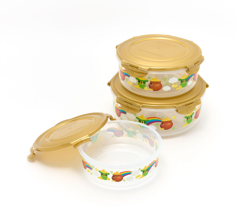 LocknLock 3-Pc Nestable St. Patty's Day Printed Canisters — View 6