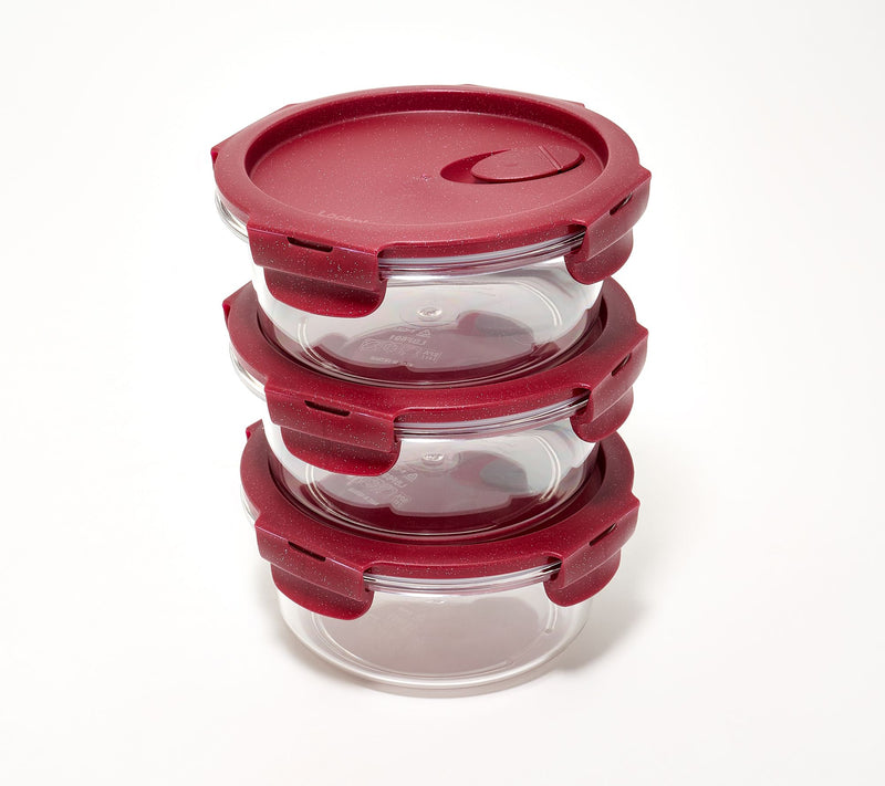 LocknLock Set of 3 Tritan Bowls w/ Vented Lids — View 3