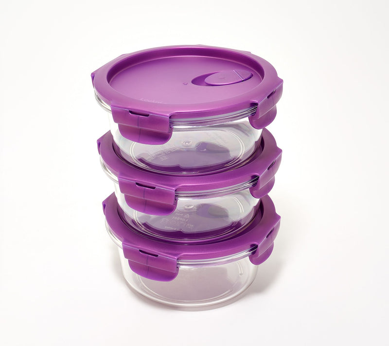 LocknLock Set of 3 Tritan Bowls w/ Vented Lids — View 13