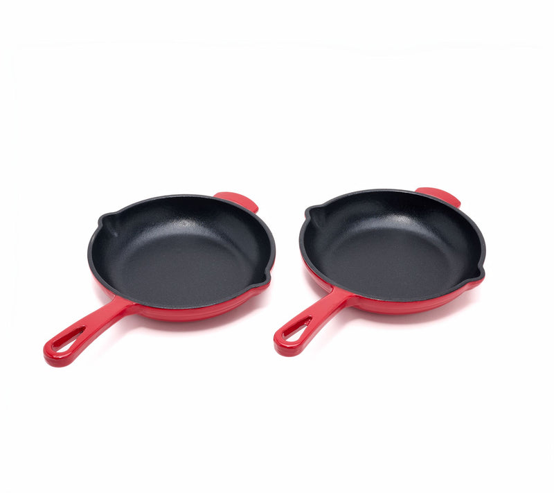 Geoffrey Zakarian S/2 CeramicNonstick Cast Iron 6" Skillets — View 7