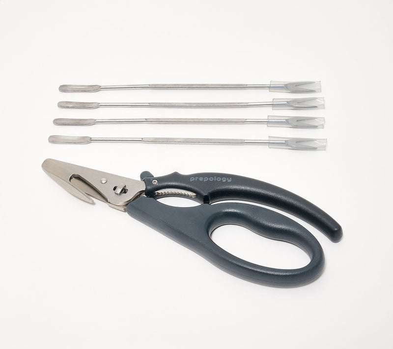Prepology Shellfish Cutting Shears w/ 4 Seafood Forks — View 10