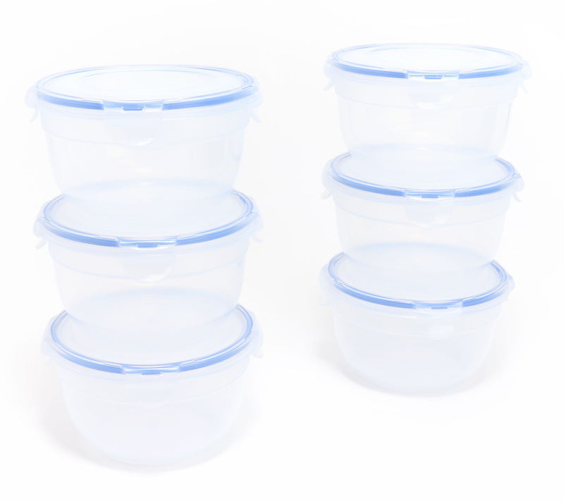 LocknLock Set of (6) 4-Cup Nesting Bowl Storage Set — Main view