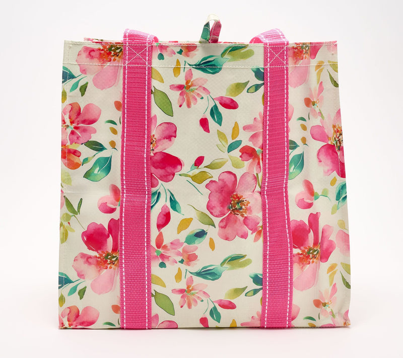 LocknLock Set of 2 Spring Print Shopping Tote Bags — View 4