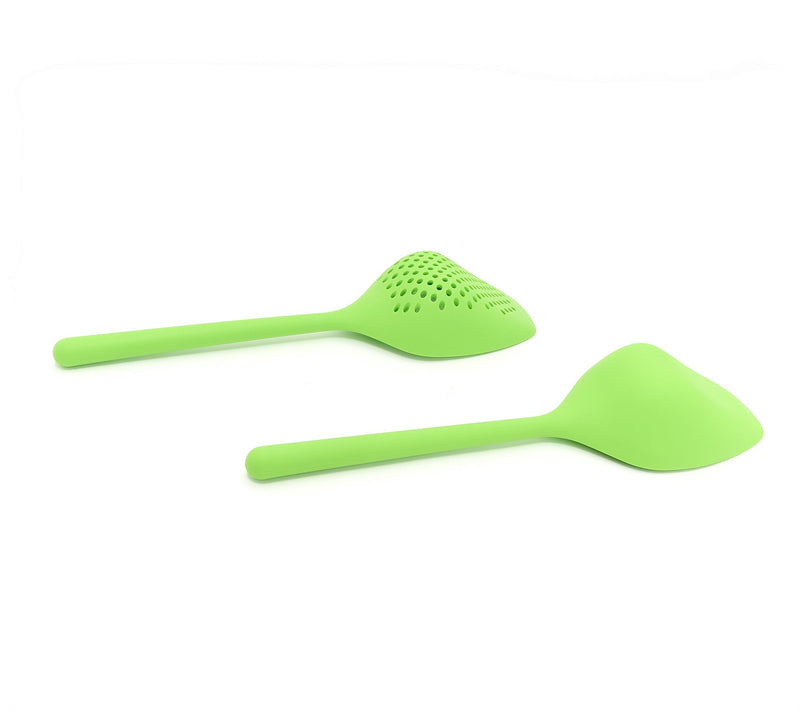 Kochblume Set of (2) 12" Silicone Scoop & Strain Tools — View 10