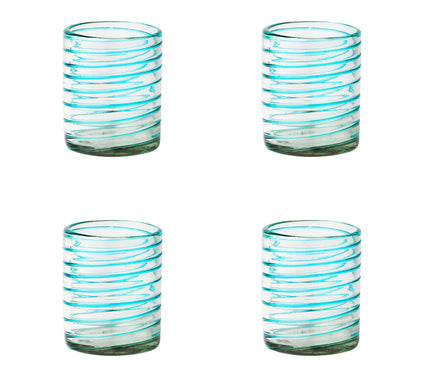 10 Strawberry Street Set of 4 Meridia Mexican DOF Glasses
