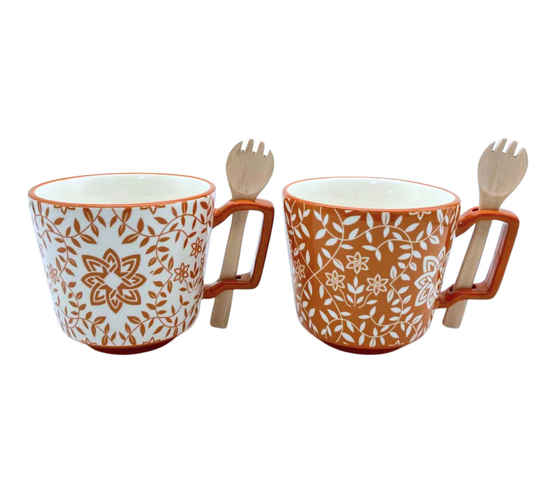 GemmaMade Set of 2 16-oz Microwave Magic Mugs w/ Sporks — View 6