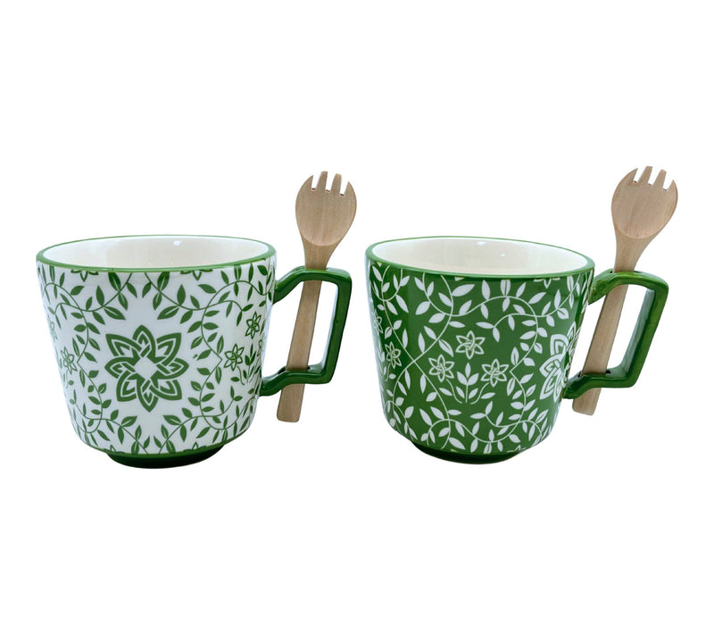 GemmaMade Set of 2 16-oz Microwave Magic Mugs w/ Sporks — View 5