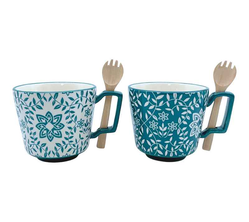 GemmaMade Set of 2 16-oz Microwave Magic Mugs w/ Sporks — View 14