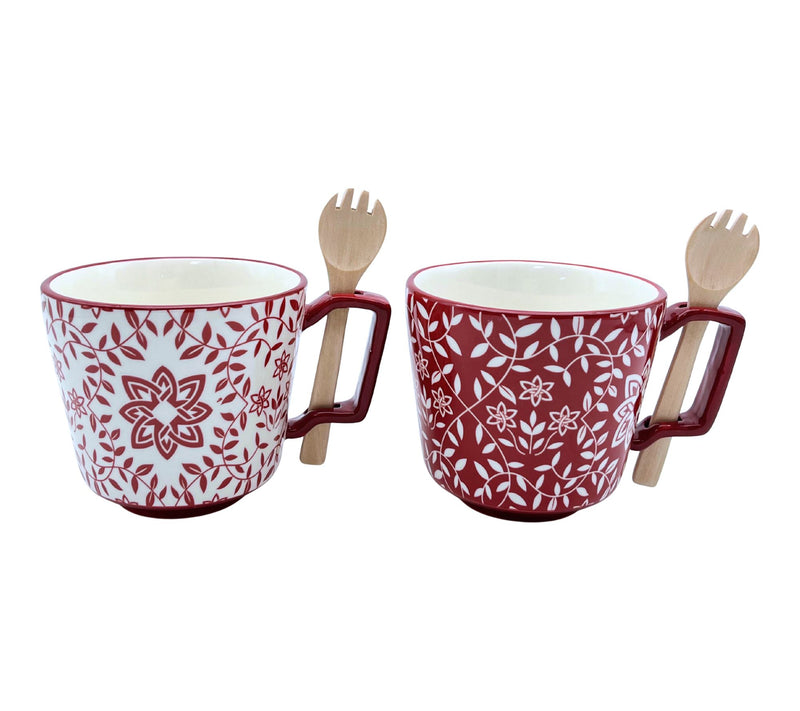GemmaMade Set of 2 16-oz Microwave Magic Mugs w/ Sporks — View 15