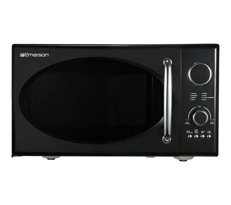 Emerson 0.9 CU FT 800W Retro Microwave Oven w/ Grill — View 14