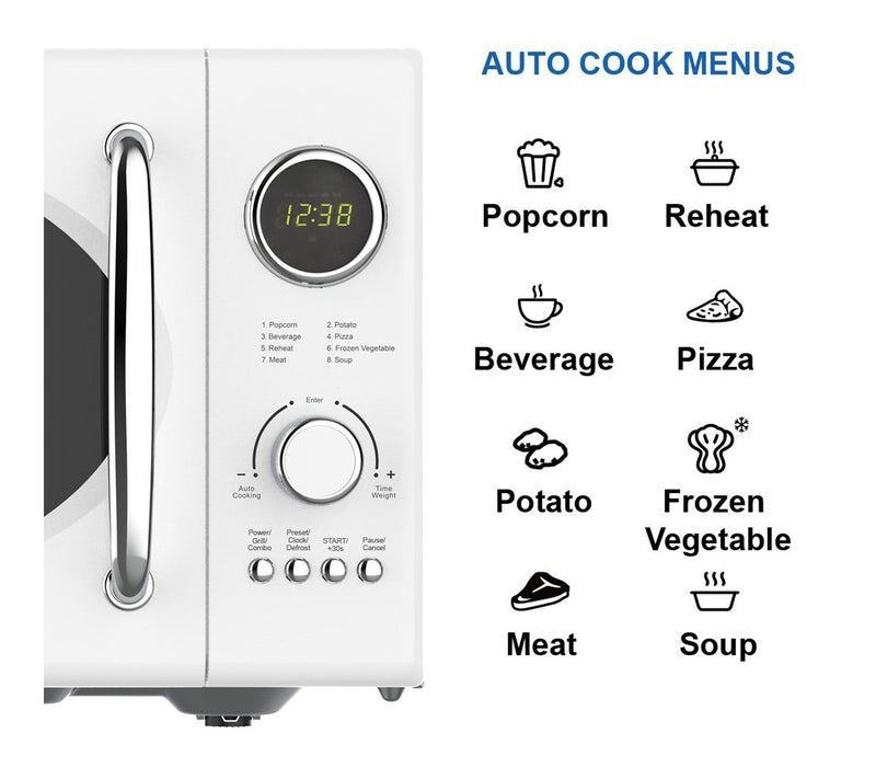 Emerson 0.9 CU FT 800W Retro Microwave Oven w/ Grill — View 9