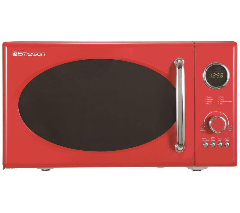 Emerson 0.9 CU FT 800W Retro Microwave Oven w/ Grill — View 3