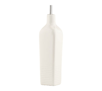 10 Strawberry Street Embossed White Oil Cruet