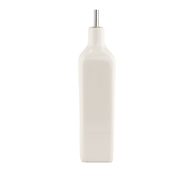 10 Strawberry Street Embossed White Oil Cruet — View 22