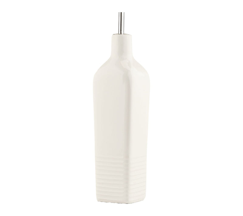 10 Strawberry Street Embossed White Oil Cruet — View 23