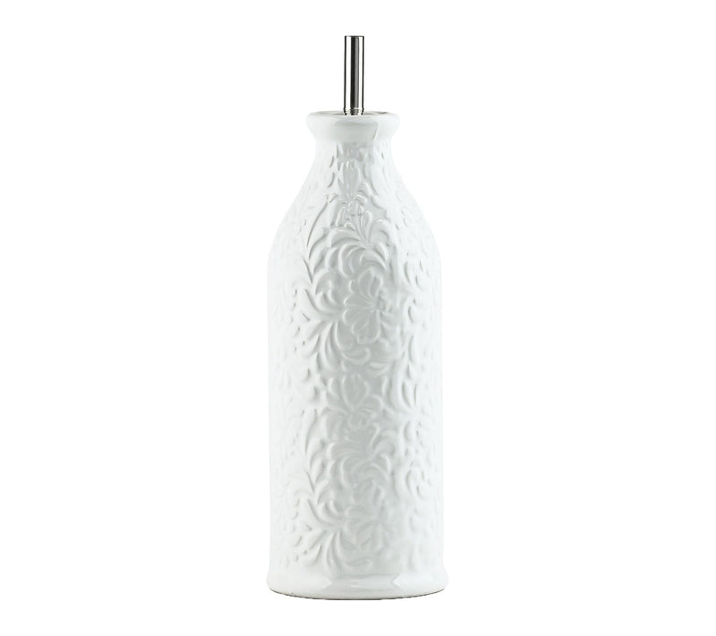 10 Strawberry Street Embossed White Oil Cruet — View 6