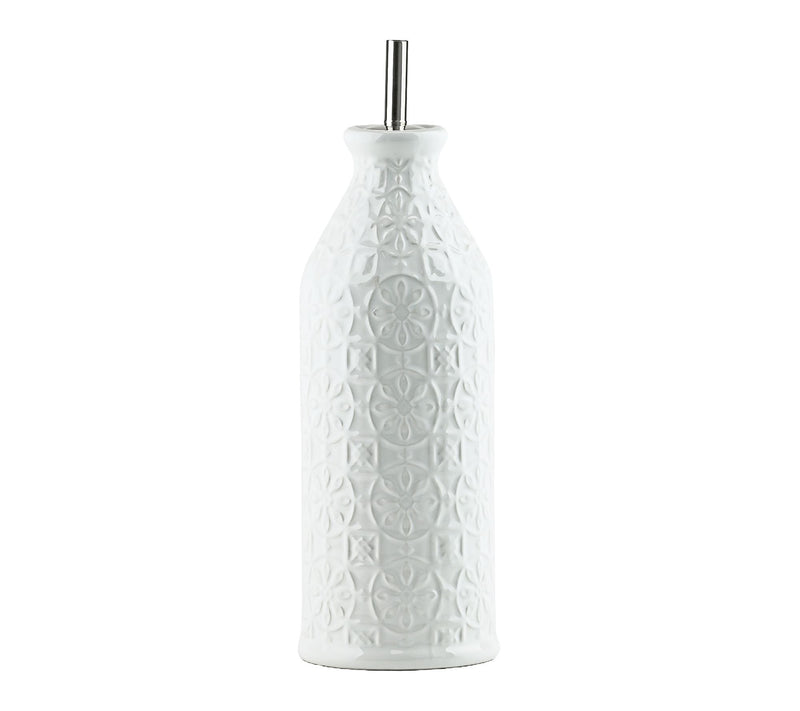 10 Strawberry Street Embossed White Oil Cruet — View 7