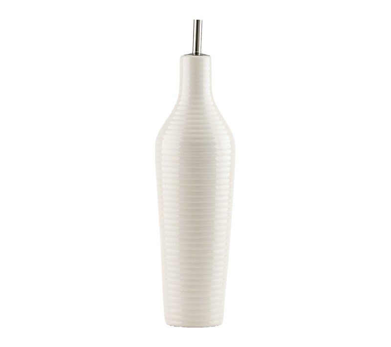 10 Strawberry Street Embossed White Oil Cruet — View 24