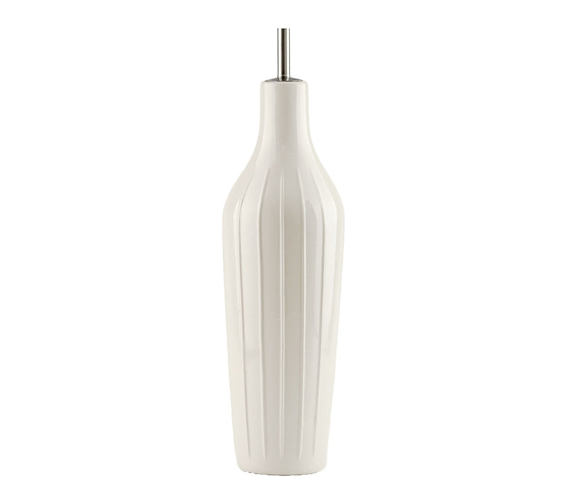 10 Strawberry Street Embossed White Oil Cruet — View 30