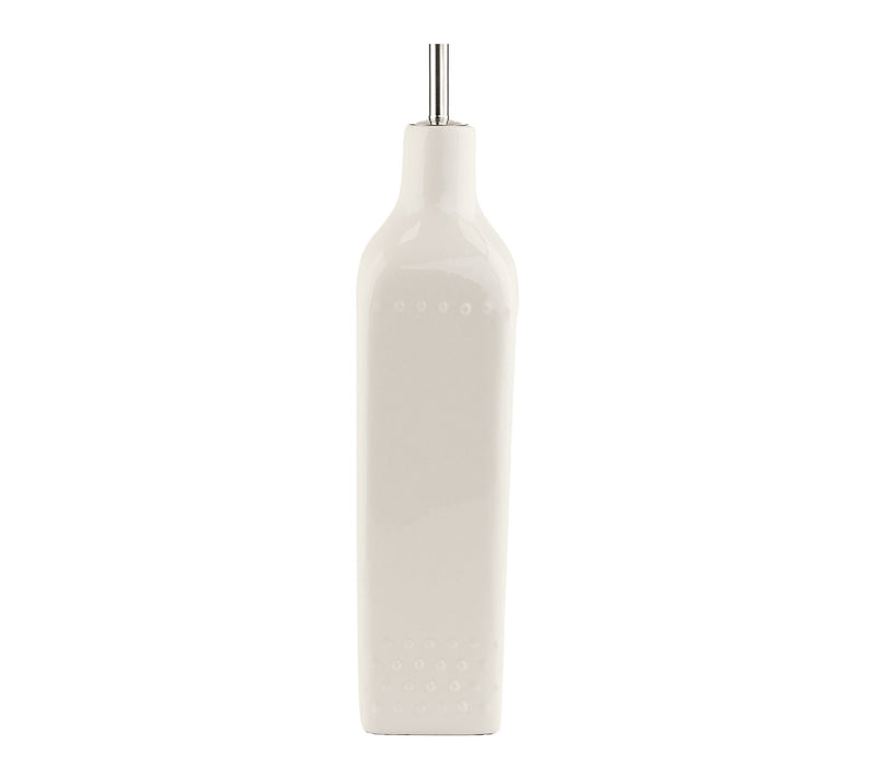 10 Strawberry Street Embossed White Oil Cruet — View 32