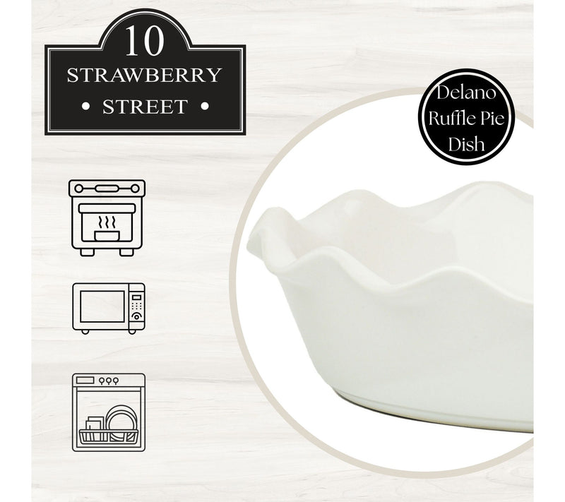 10 Strawberry Street Delano Ruffled Pie Dish — View 4