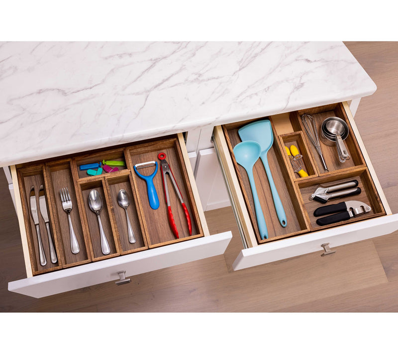 Seville Classics 10-Piece Acacia Storage Organizer Box Set — View 3