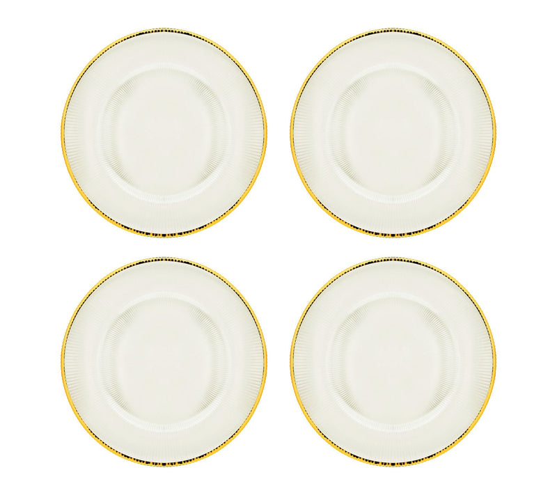 10 Strawberry Street Set of 4 Markle Ribbed Glass Charger — View 12