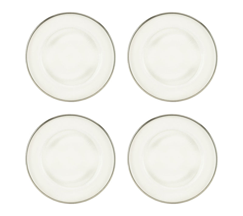 10 Strawberry Street Set of 4 Markle Ribbed Glass Charger — View 13