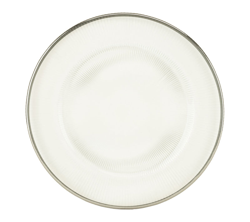 10 Strawberry Street Set of 4 Markle Ribbed Glass Charger — View 8