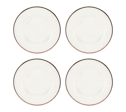 10 Strawberry Street Set of 4 Markle Ribbed Glass Charger