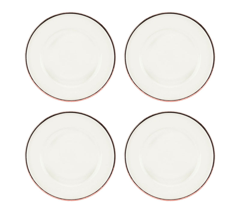 10 Strawberry Street Set of 4 Markle Ribbed Glass Charger — Main view