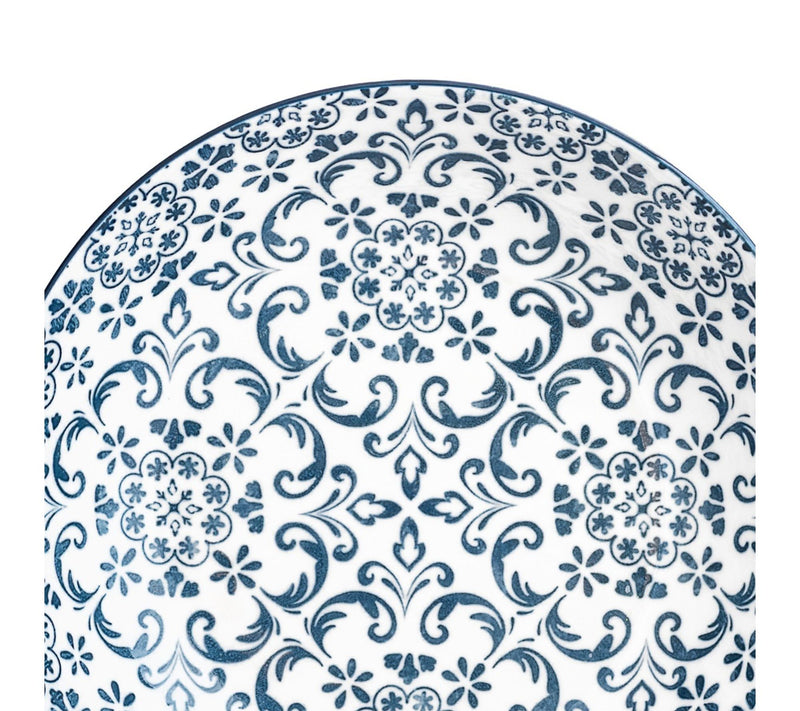 10 Strawberry Street Set of 6 Mediterranean Blue Pasta Plates — View 4