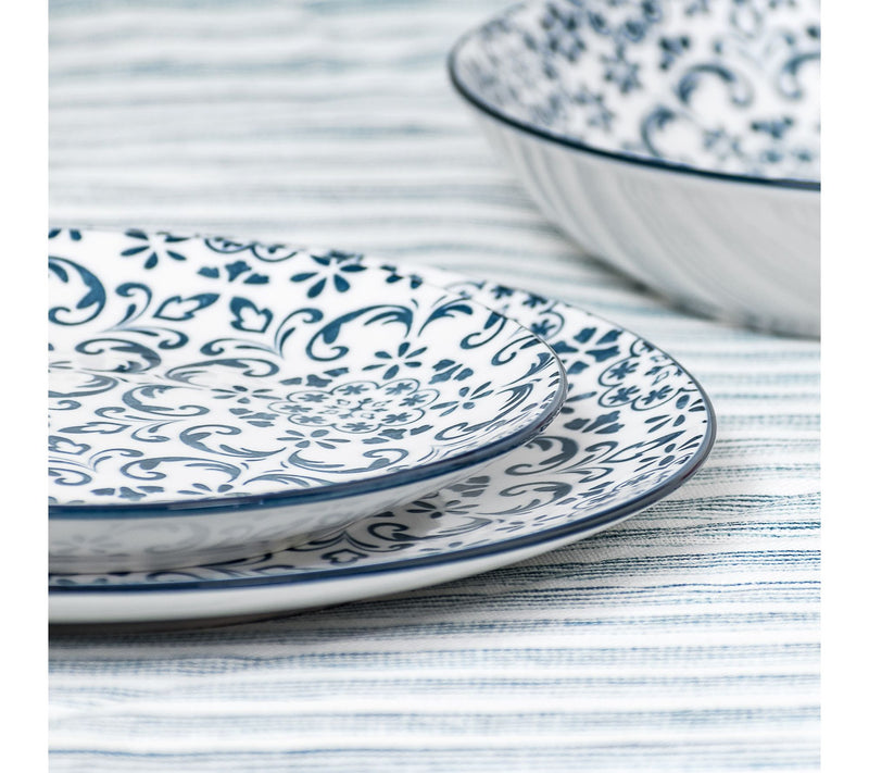 10 Strawberry Street Set of 6 Mediterranean Blue Salad Plates — View 4