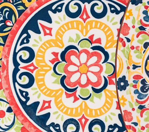 10 Strawberry Street Set of 6 Fiesta Bloom Dinner Plates — View 6