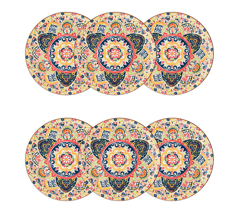 10 Strawberry Street Set of 6 Fiesta Bloom Dinner Plates — View 7