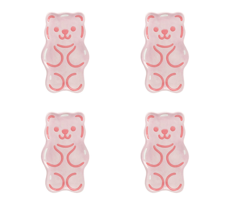10 Strawberry Street Set of 4 Gummy Bear Appetizer Plates — Main view