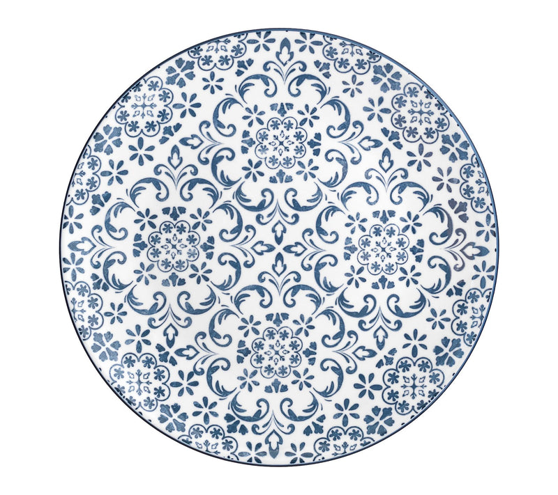 10 Strawberry Street Set of 6 Mediterranean Blue Dinner Plates — View 2
