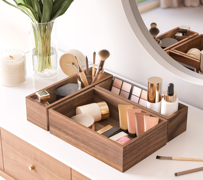 Seville Classics 9-Piece Acacia Wood Kitchen Storage Organizer — View 6