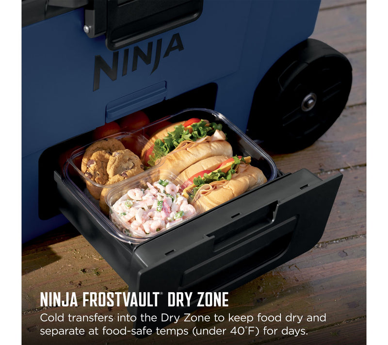 Ninja FrostVault 45-qt. Wheeled Cooler with Cold Dry Zone — View 3