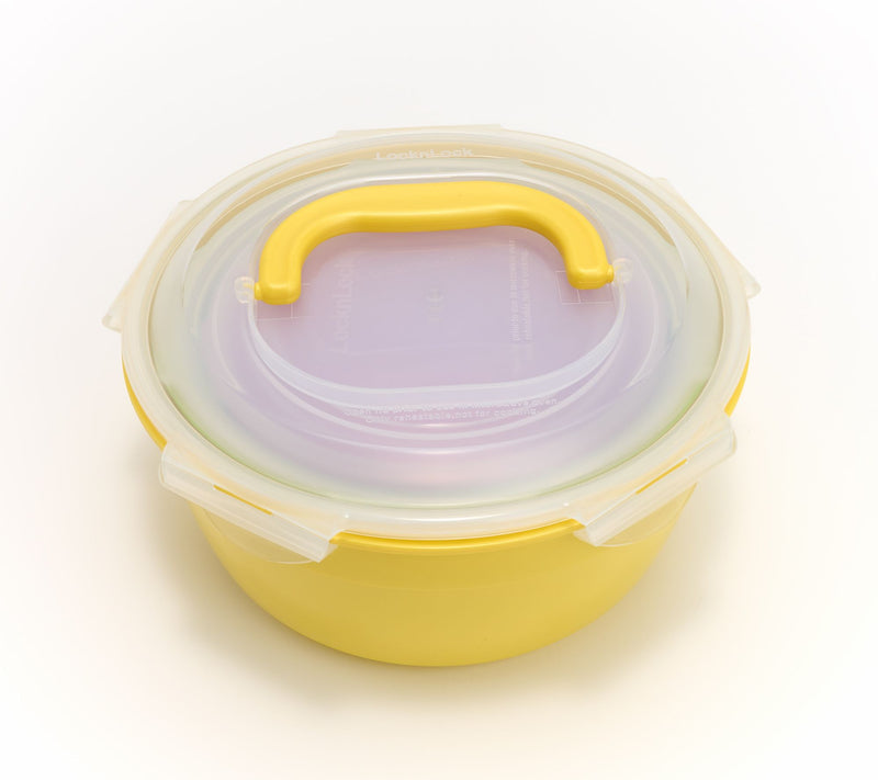 LocknLock Set of 3 Multi-Color Bowls Handle Lid — View 3