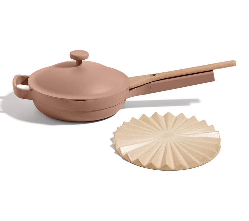 Our Place Ceramic Nonstick 8" Mini Always Pan w/ Pleat Trivet — Main view