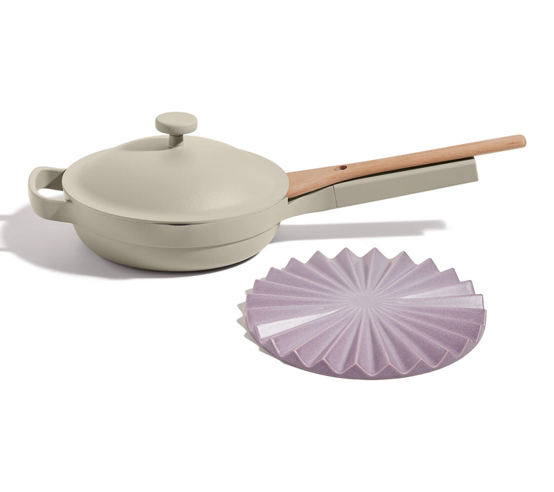 Our Place Ceramic Nonstick 8" Mini Always Pan w/ Pleat Trivet — View 12