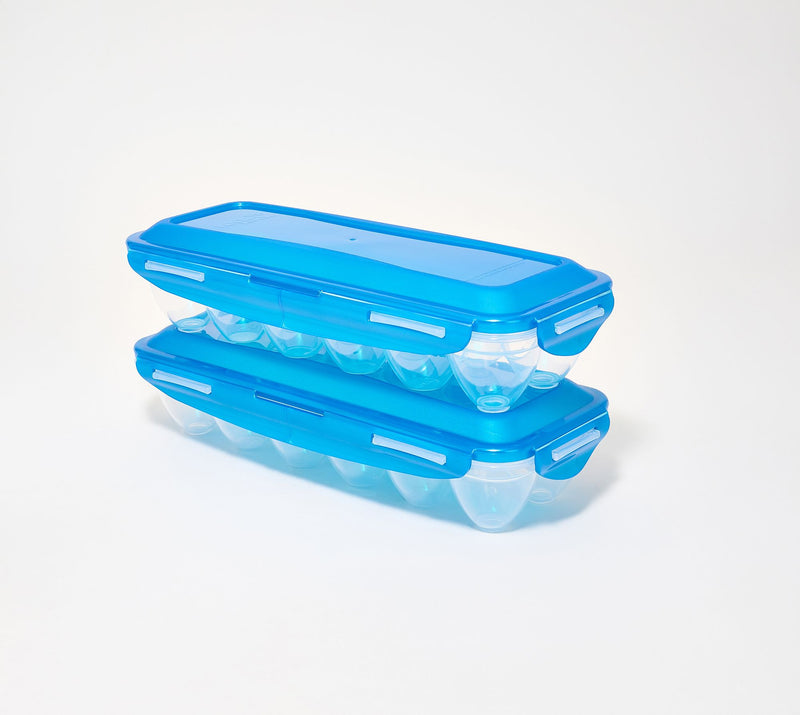 LocknLock Set of (2) 12-Count Egg Keepers w/ Locking Lids — Main view