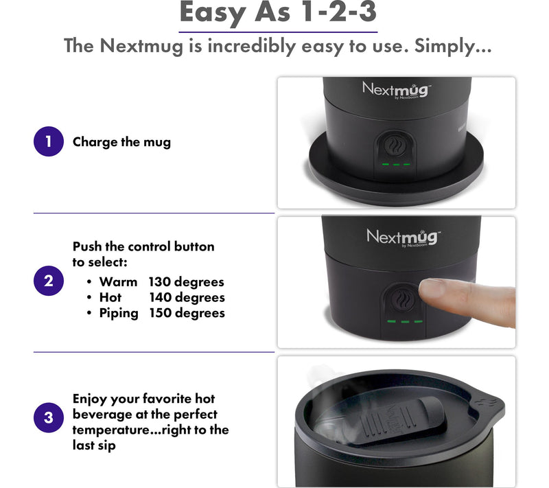 Nextmug Ultra Self-Heating Temperature Controlled 24-oz Mug — View 3